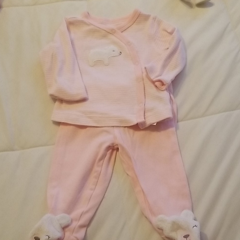 2PC Baby girl pajama set - 3M